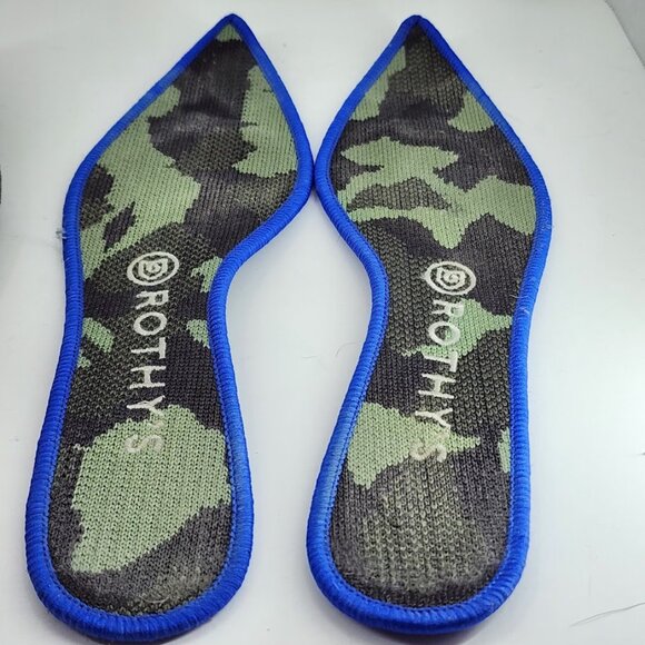 Rothy's The Point Olive Green Camo Retired Pointy Toe Ballet Flat Size 8.5 - Picture 8 of 10